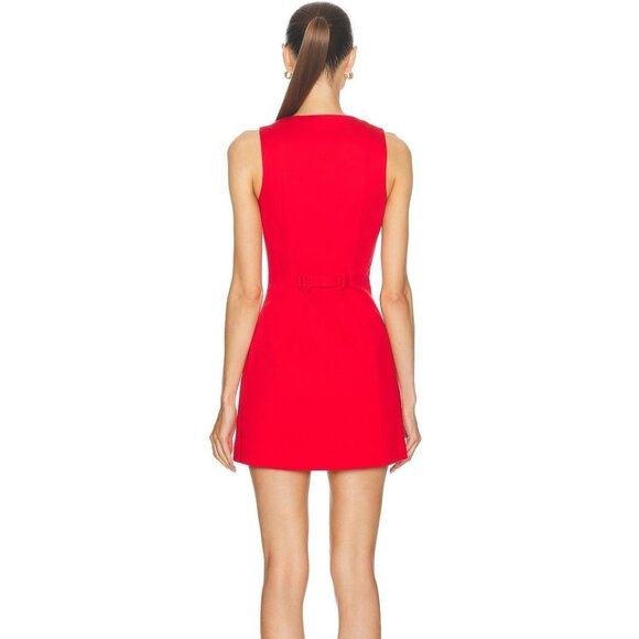 Mirror Palais Le Robe in Rouge Red Small New Womens Mini - Picture 2 of 16